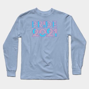 LGTBQ Pride Month Tee - 2021 - Trans Flag Colors Long Sleeve T-Shirt